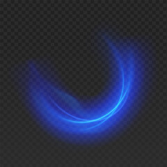 Neon speed lines on transparent background, Luminous bright background. Magic shining neon