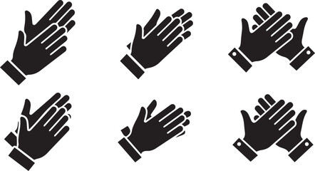 Obraz premium Clapping Vector Bundle | Applause and Celebration Gesture Illustration Set