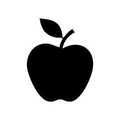 apple on black background