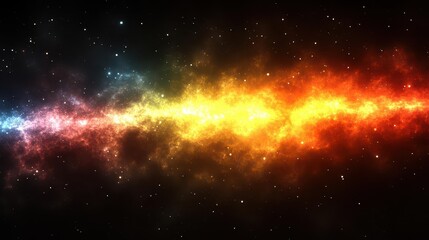 Naklejka premium Cosmic Firestorm: Nebula Wallpaper