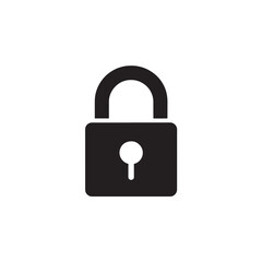 Secure Digital Protection A Minimalist Lock Icon for Cybersecurity and Data Privacy Concepts