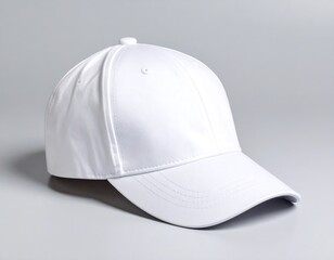 Blank white baseball cap