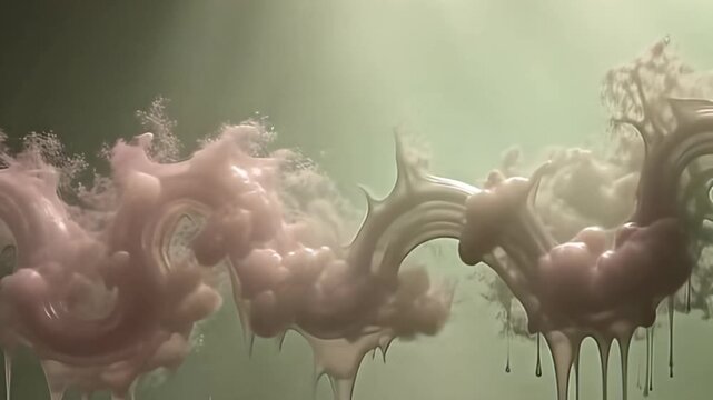 emergent comparable transient shadows, drop air forge disturbance muzzy conceptual outline thread done the space, showcasing an interplay of muffle pastel along adenine luminous greens