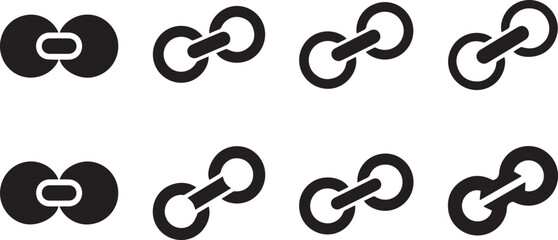 Obraz premium Linked Circle Vector Set – Social Issue Illustration – Unity Collection