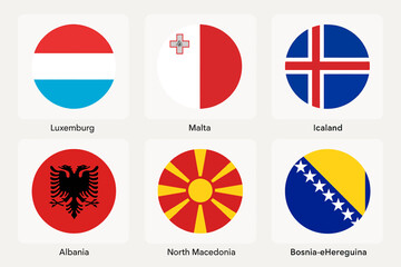 Fototapeta premium A Diverse Collection of European National Flags Showcasing Culture and Identity Across the Continent