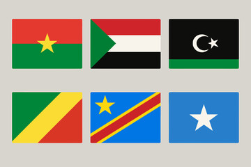 Obraz premium A Collection of African Flags Representing Diverse Nations and Cultures Across the Continent