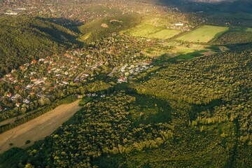 aerial view of rural landscape