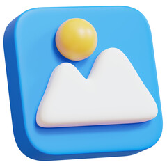 3d rendering of photo preview icon