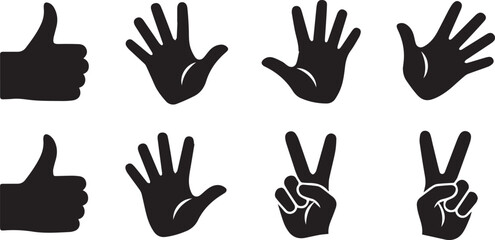 Playful Hands Vector Set – Lifestyle Illustration – Emotion Collection