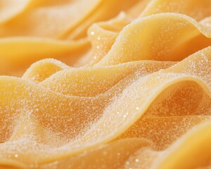 Fototapeta premium Close-up view of uncooked pasta shells stacked on a smooth surface. The warm background enhances their unique ridged texture and delightful curves.