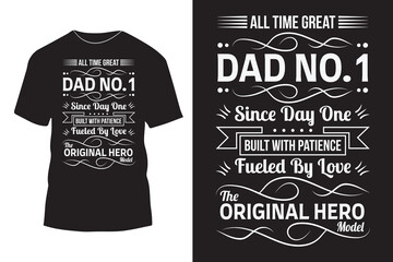 Dad t shirt design, father's day design for apparel, father's love for his son and daughter printable design
