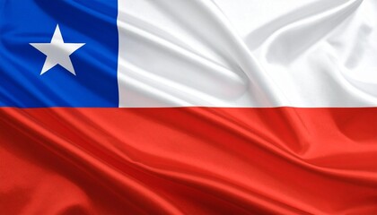 Flag of Chile with white and red horizontal bands and a blue canton featuring a white five-pointed star&mdash;symbolizing the Andes, independence, and national unity.