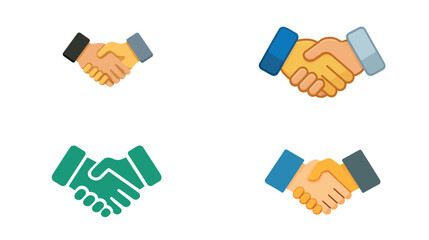 Handshake agreement business partnership deal collaboration cooperation success teamwork vector image silhouette