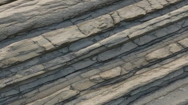 Grey and Brown Rock Layers Texture Close Up