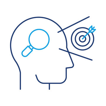 Focus Icon &ndash; Representing Concentration and Goal-Oriented Action. Editable Stroke.