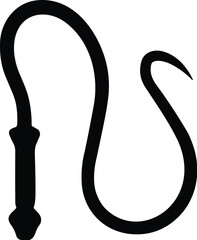 Whip vector black silhouette print design