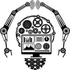 AI Powered Tools Vector Technology Icons