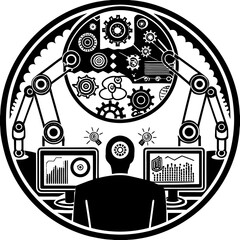 AI Powered Tools Vector Technology Icons