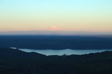 sunset over the mountains