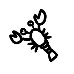 lobster sea shrimp png outline cute cartoon childs drawing freehand and design clipart and kwaii doodle element