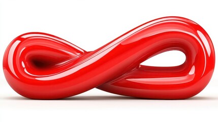 Naklejka premium Abstract Red Infinity Loop