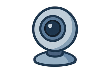 Cartoon webcam device isolated on transparent background