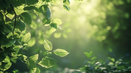 Fresh green leaves background with sunlight shining through the foliage nature background image stock photo silhouette