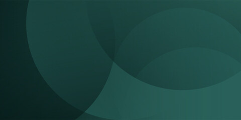 A dark green background with smooth, overlapping circles. The background is green with a gradient texture, creating a modern, abstract style. Minimal abstract circles vector gradient background eps10