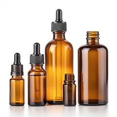 Amber glass bottles for cosmetic , medicine and essential oil