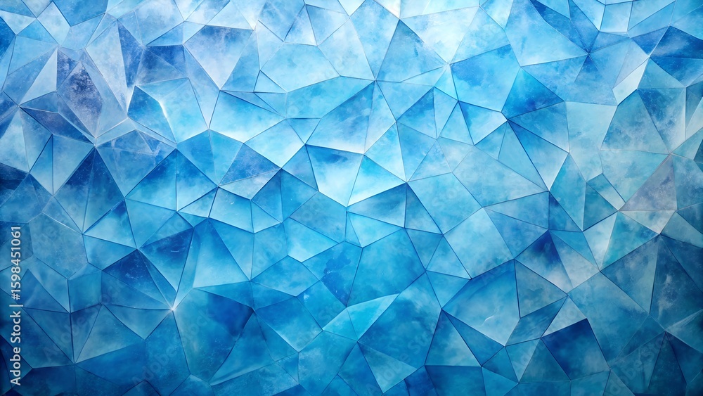 Fototapete a textured surface composed of numerous sharp geometric blue ice crystals creates a cool crystalline