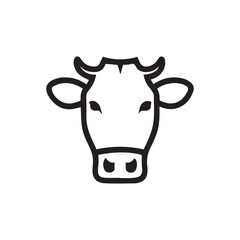 Cow  head vector illustration icon sheet