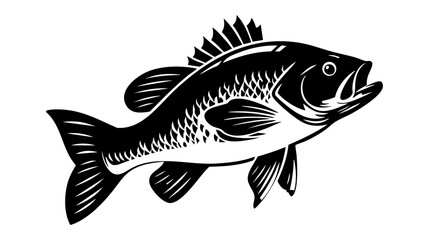 Obraz premium Tilapia fish vector illustration design, illustration isolated on a white background.
