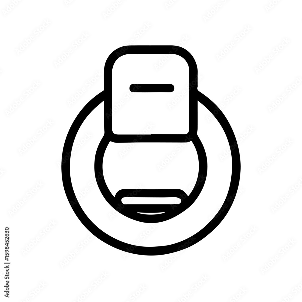 Fototapete line icon unicycle vector on white background vector line icon on white background