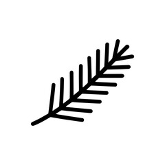 line icon Spruce branch vector on white background
Vector line icon on white background