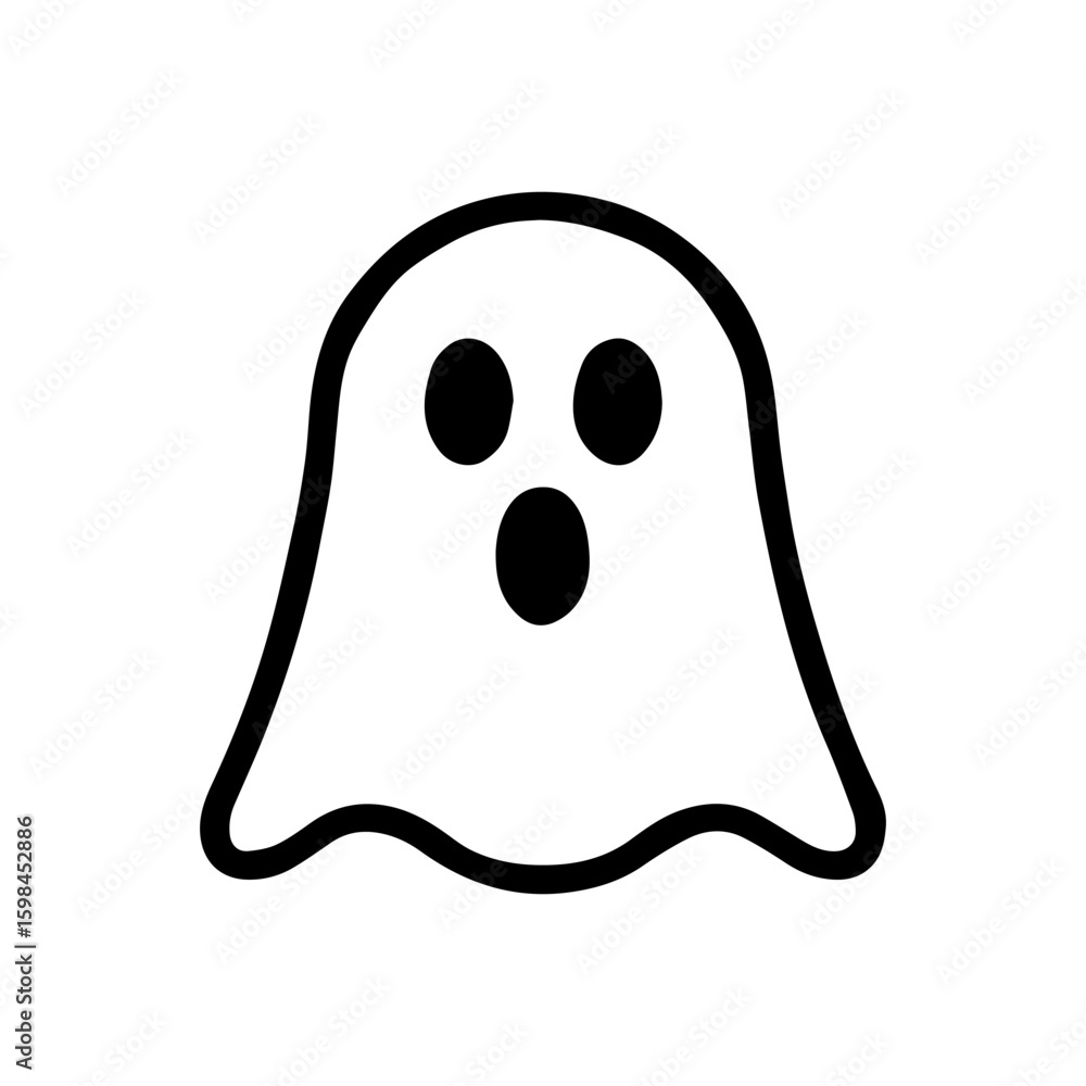 Fototapete line icon ghost vector on white background vector line icon on white background
