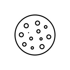 Obraz premium Cookie Icon Black Lined