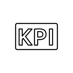Obraz premium KPI Icon Black Lined Style