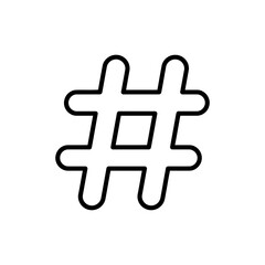 Fototapeta premium Hashtag Icon Black Lined
