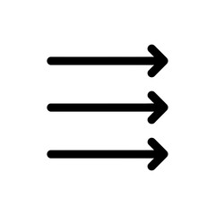 Reorder black line icon for interface design