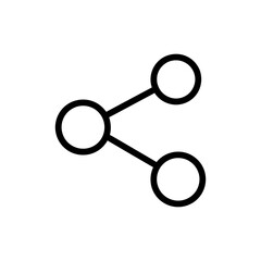 Share Black Line Icon for Social and Digital Media