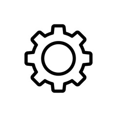 Settings Black Line Icon for Configuration and Preferences