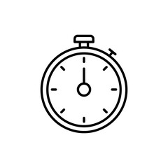 Obraz premium Timer Black Line Icon for Clock and Productivity Theme