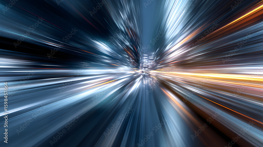 Poster abstract technology hi tech background concept speed movement motion blur moving fast in the light.