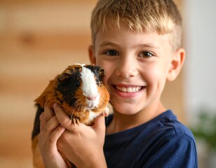 Boy with Guinea Pig