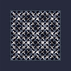 Square scarf design classic grey background. Out off season universal fashion accessory. High resolution image digital illustration. Modern scarves monotone fabric textile swatch all over print block.