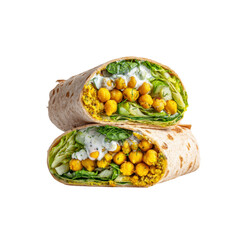 Delicious Chickpea and Veggie Wraps with Creamy Yogurt Sauce
