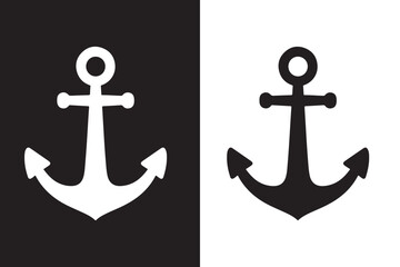 anchor icon vector illustration, ship anchor icon vector isolated on white background