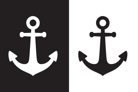 anchor icon vector illustration, ship anchor icon vector isolated on white background