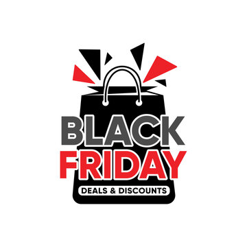 Black Friday Deal amp Discounts sale banner illustration