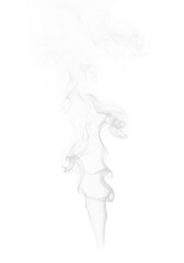 Naklejka premium White rising swirling smoke vapor effect transparent PNG cutout, isolated background